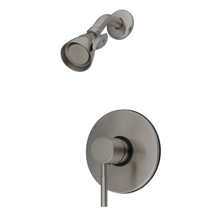 Kingston Brass Shower Faucet, 2, Wall Mount, Brushed Nickel KB8698DLSO